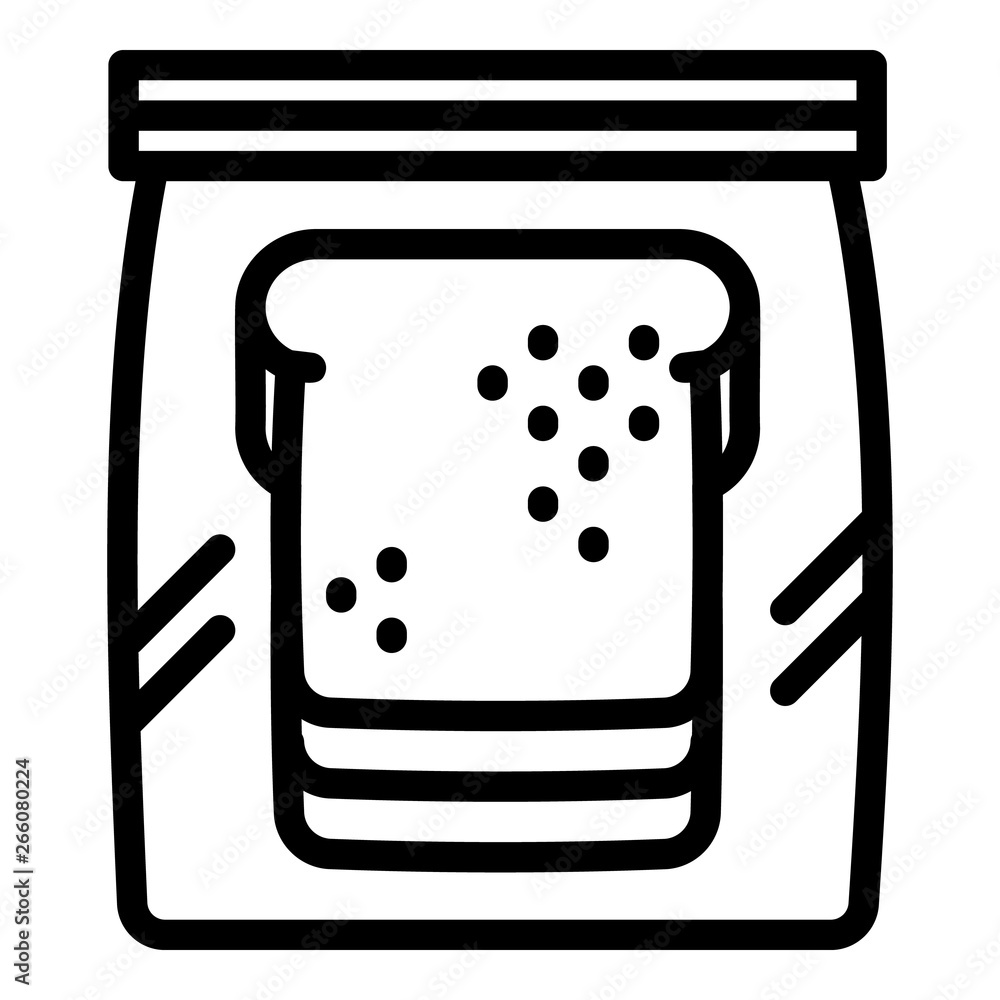 Aufkleber sandwich in lunchbox icon. outline sandwich in lunchbox vector icon for web design isolated on white