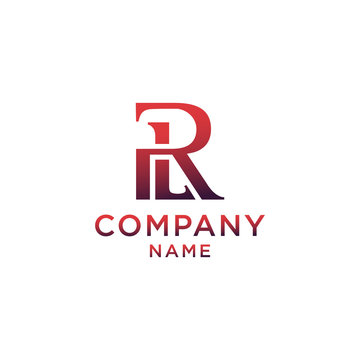 RL letter logo initial simple concept logo template