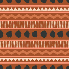 African Mudcloth Seamless Pattern
