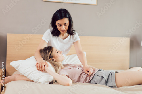 Two girls massage