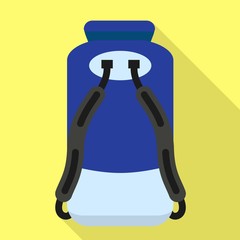 Rafting backpack icon. Flat illustration of rafting backpack vector icon for web design