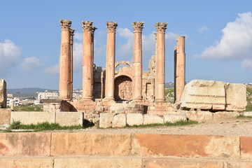 Temple of Artemis, Centered, Long Shot, Jerash, Jordan