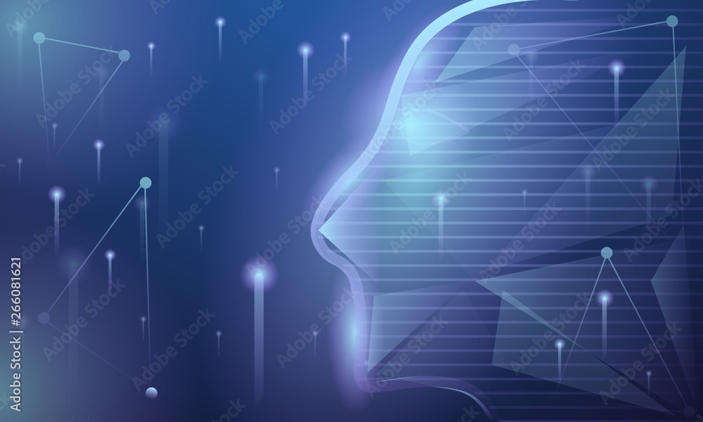 Aufkleber artificial intelligence concept banner. cartoon illustration of artificial intelligence vector conce