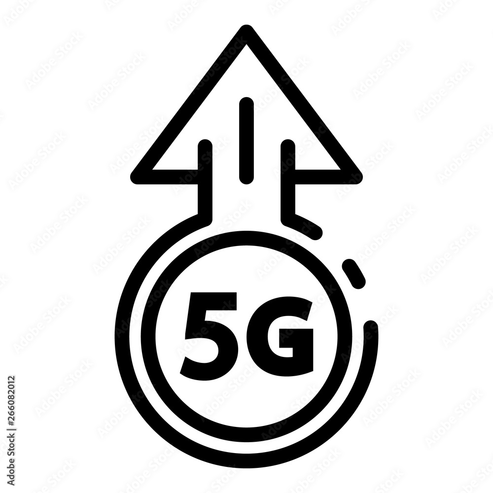 Poster 5g speed icon. outline 5g speed vector icon for web design isolated on white background