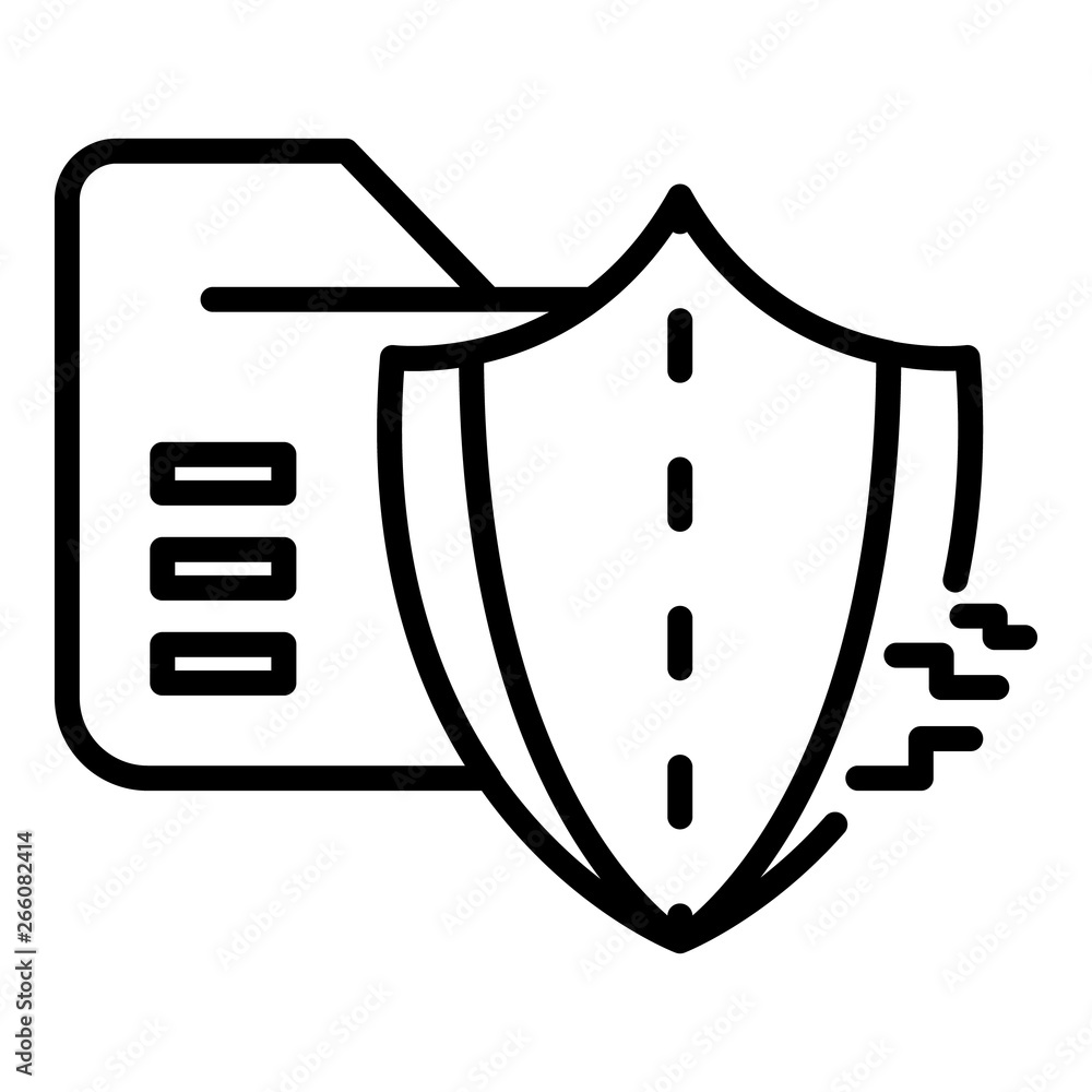 Poster cyber attack on firewall icon. outline cyber attack on firewall vector icon for web design isolated 