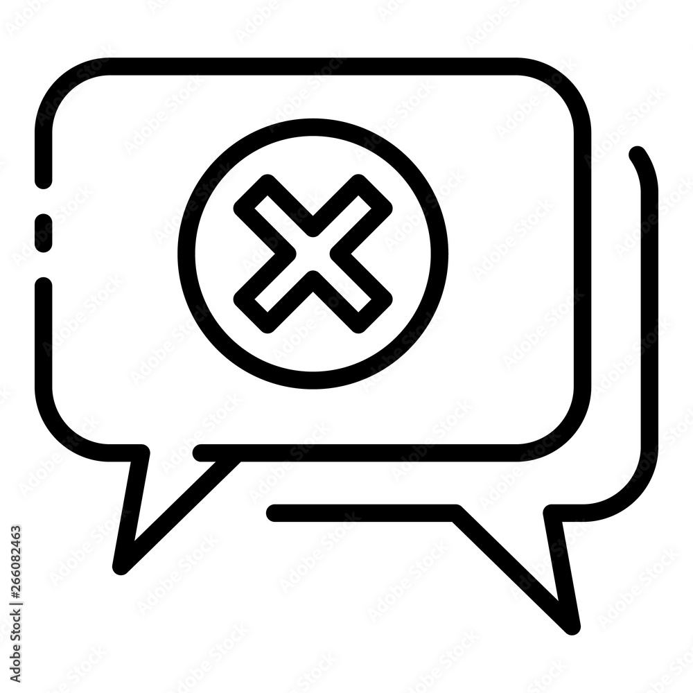 Poster closed hacker chat icon. outline closed hacker chat vector icon for web design isolated on white bac
