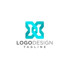 Letter X modern logo design template elements with geometric shape  