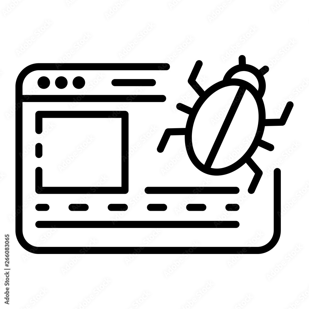 Poster defeat internet virus icon. outline defeat internet virus vector icon for web design isolated on whi