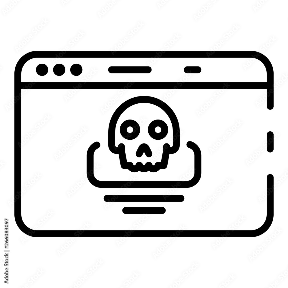 Poster hacking alert icon. outline hacking alert vector icon for web design isolated on white background