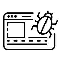 Defeat internet virus icon. Outline defeat internet virus vector icon for web design isolated on white background