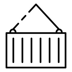 Large export container icon. Outline large export container vector icon for web design isolated on white background