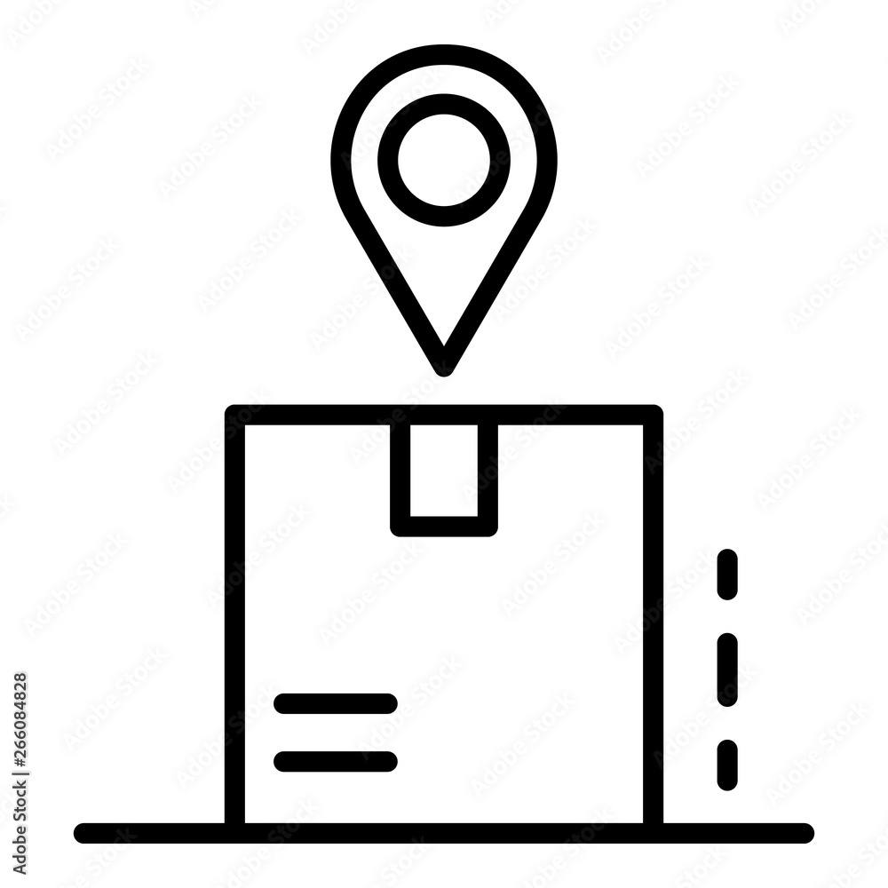Poster package tracking icon. outline package tracking vector icon for web design isolated on white backgro