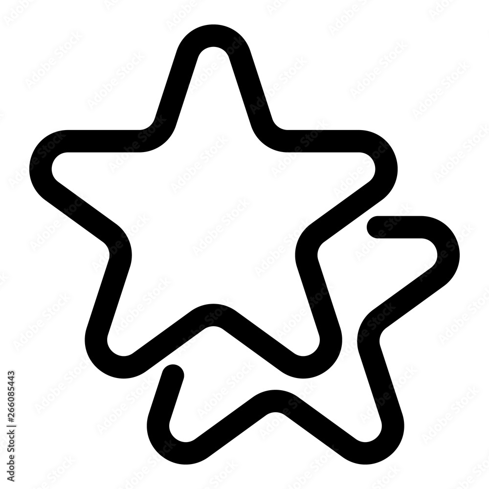 Poster stars icon. outline stars vector icon for web design isolated on white background