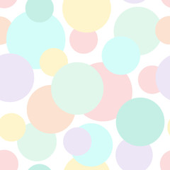 Colorful circle seamless pattern with different size shapes. © Gudeleva Nadezda