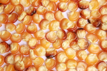 Bulk of yellow corn grains background