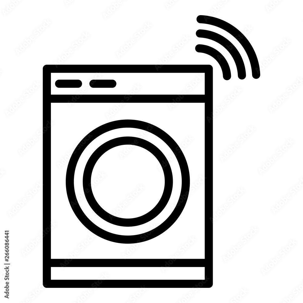 Poster wireless laundry control icon. outline wireless laundry control vector icon for web design isolated 