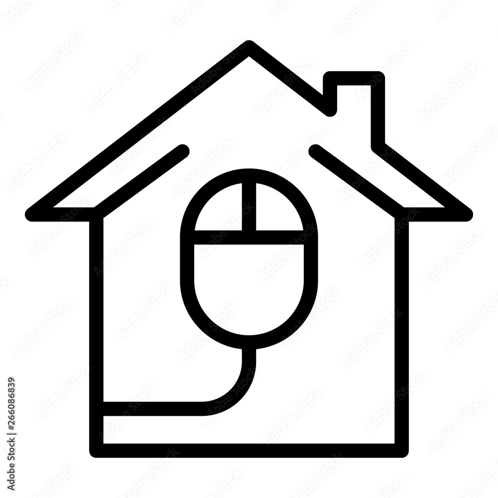 Poster smart home mouse control icon. outline smart home mouse control vector icon for web design isolated 