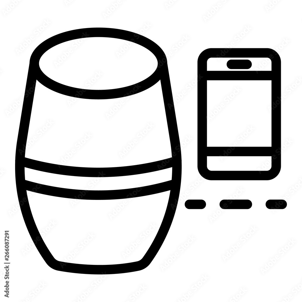 Poster smart speaker smartphone icon. outline smart speaker smartphone vector icon for web design isolated 