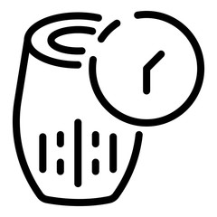 Portable wireless speaker icon. Outline portable wireless speaker vector icon for web design isolated on white background