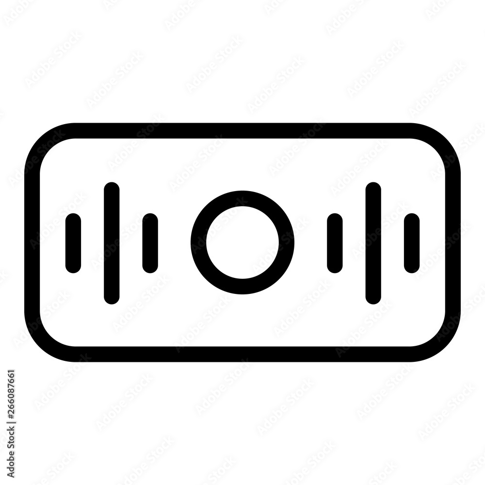 Poster rectangular smart speaker icon. outline rectangular smart speaker vector icon for web design isolate