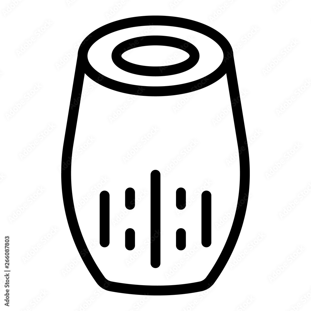 Poster vertical smart speaker icon. outline vertical smart speaker vector icon for web design isolated on w