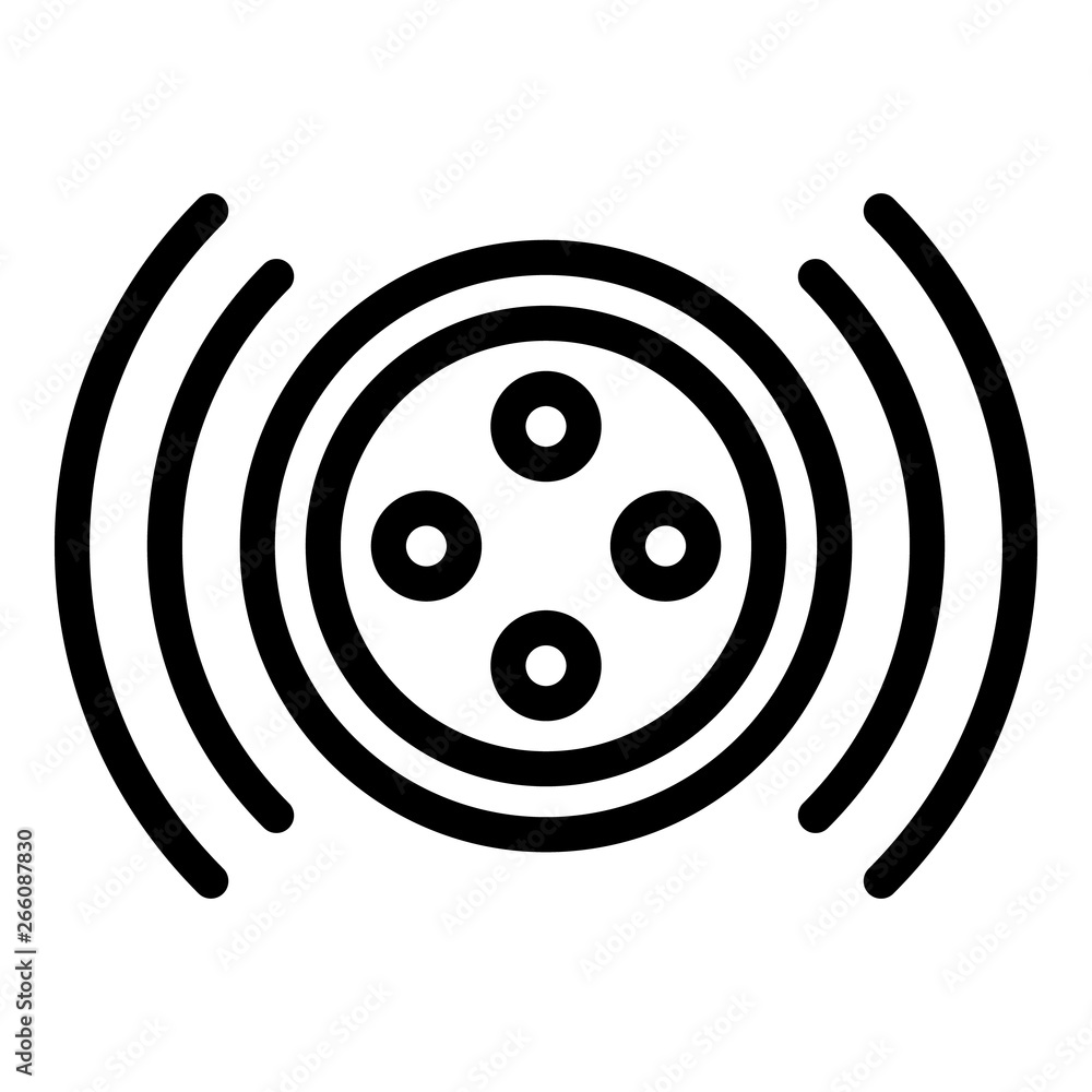 Poster loud smart speaker on top icon. outline loud smart speaker on top vector icon for web design isolate