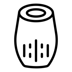 Vertical smart speaker icon. Outline vertical smart speaker vector icon for web design isolated on white background