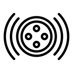 Loud smart speaker on top icon. Outline loud smart speaker on top vector icon for web design isolated on white background
