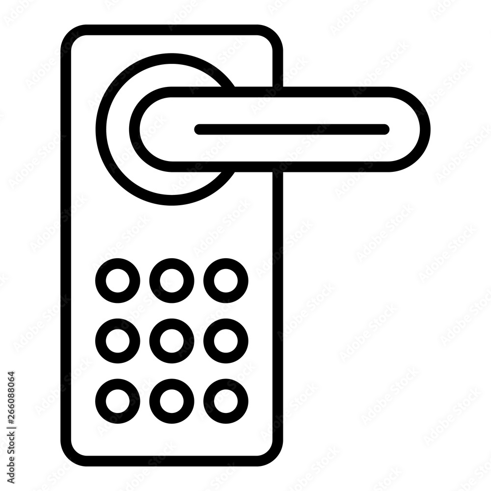 Aufkleber wireless combination lock icon. outline wireless combination lock vector icon for web design isolate