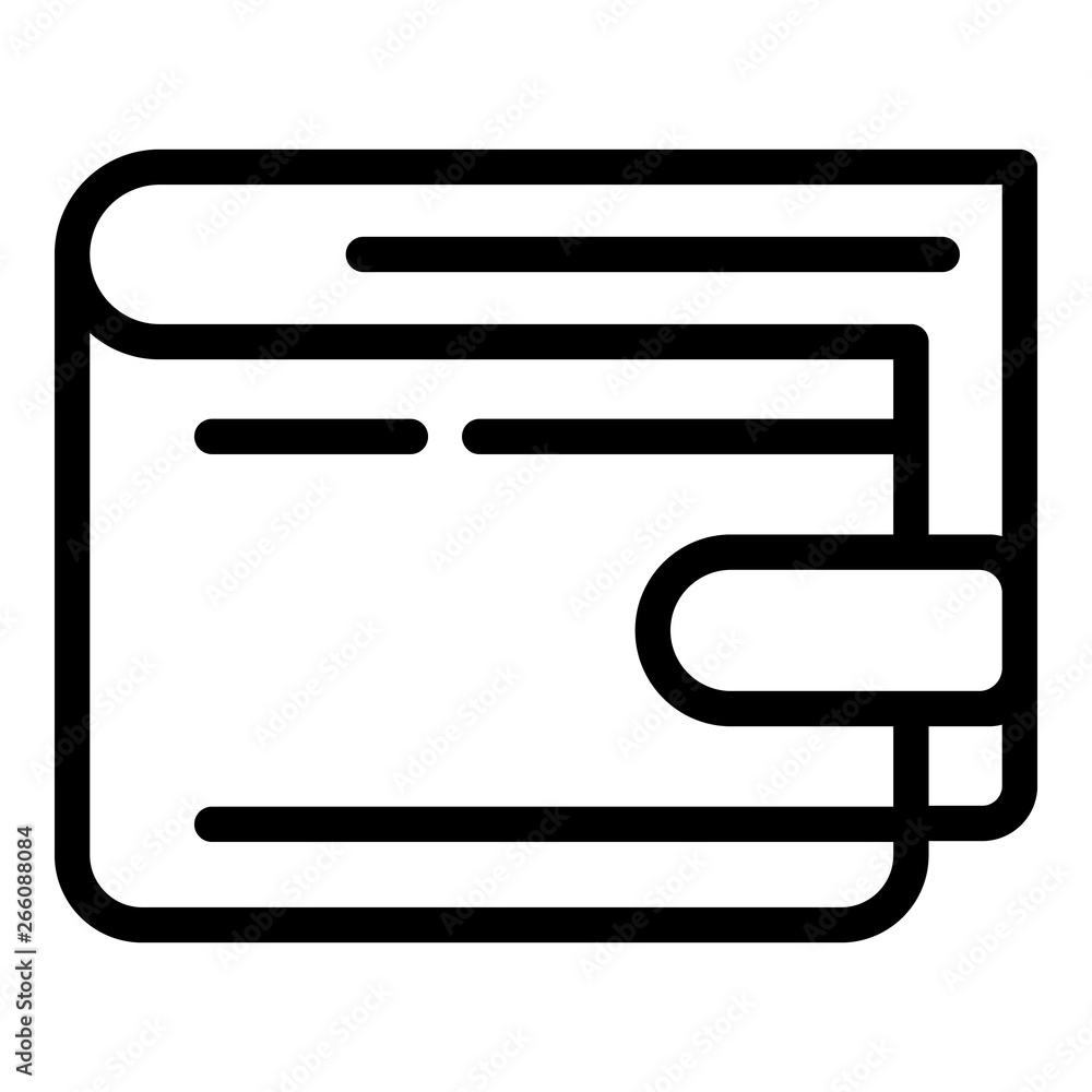 Poster wallet icon. outline wallet vector icon for web design isolated on white background