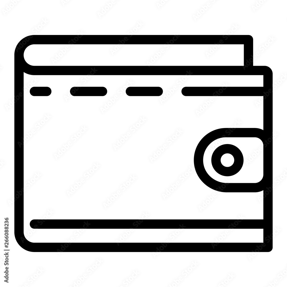 Poster classic wallet icon. outline classic wallet vector icon for web design isolated on white background