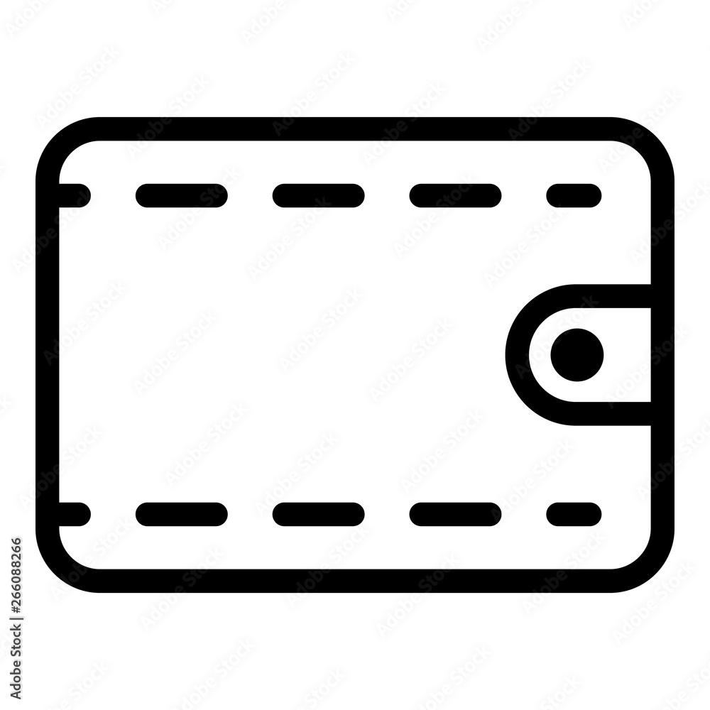 Poster wallet with round corners icon. outline wallet with round corners vector icon for web design isolate
