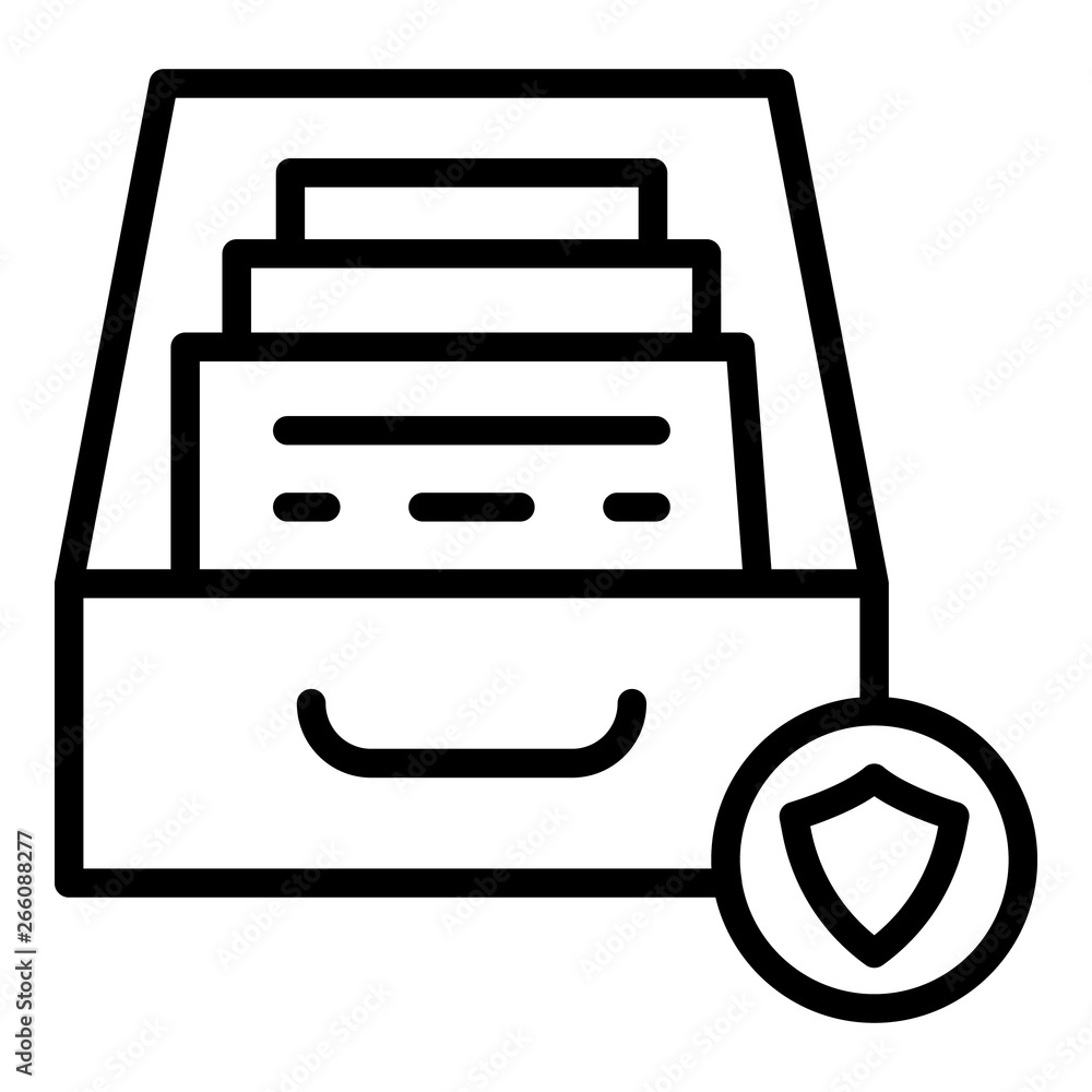 Poster archive box icon. outline archive box vector icon for web design isolated on white background