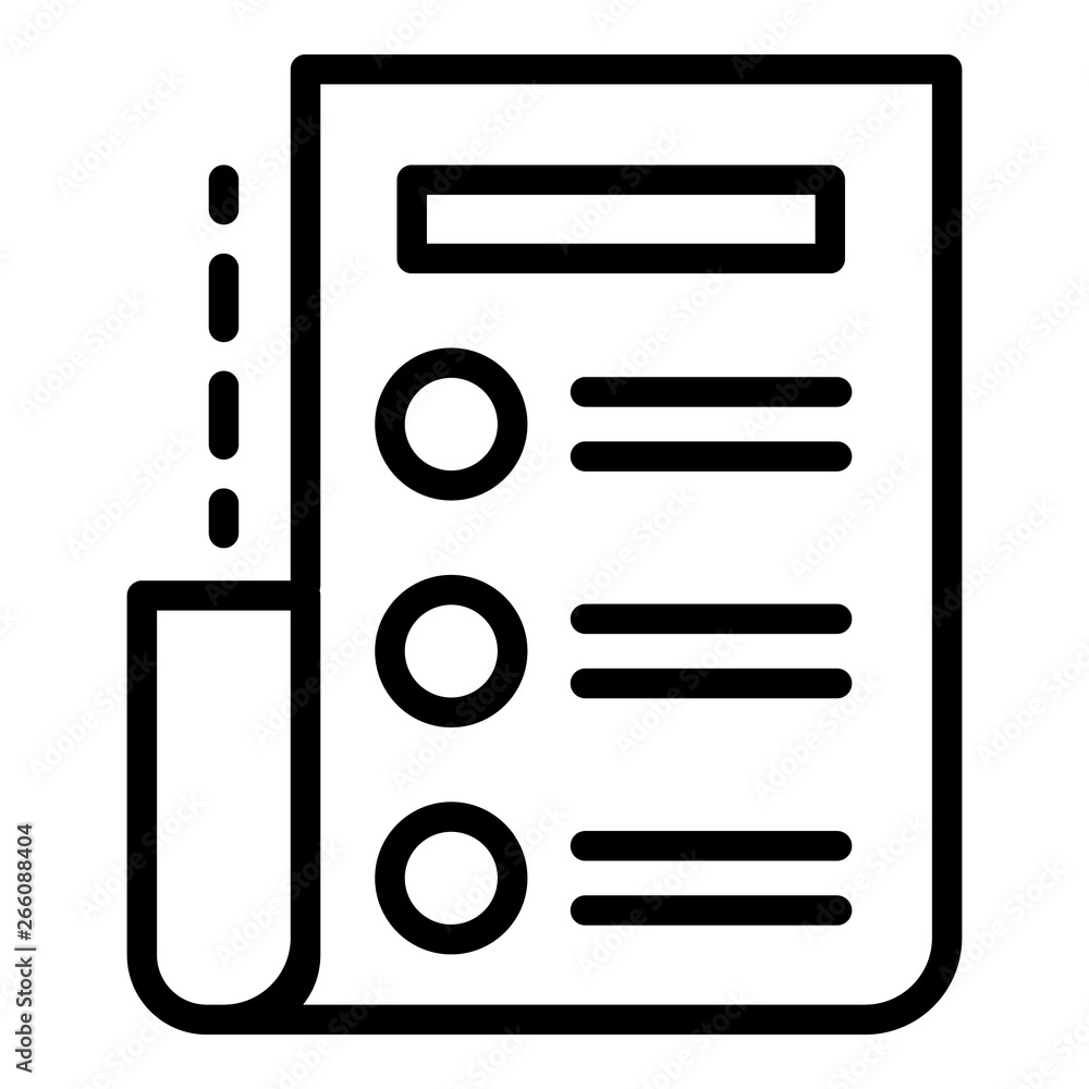 Poster archive list icon. outline arhive list vector icon for web design isolated on white background