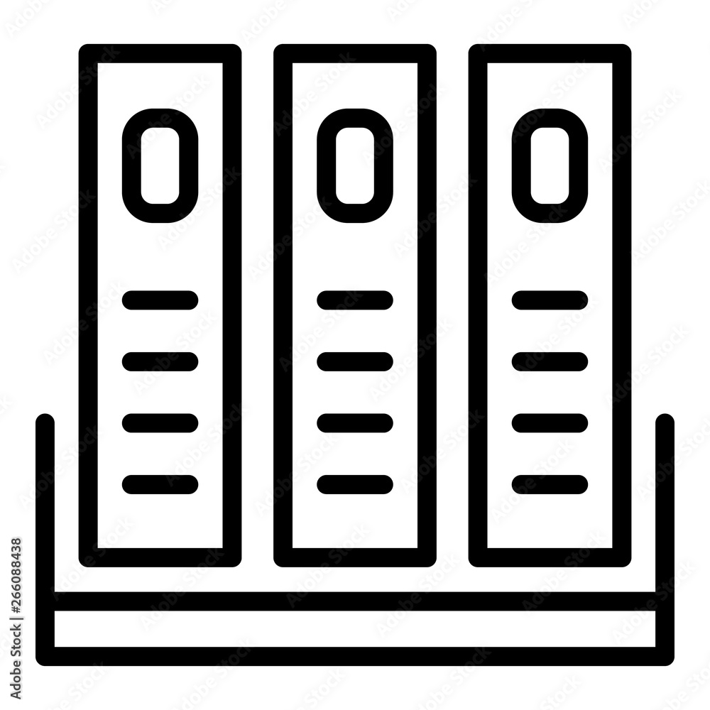 Poster archive cell icon. outline archive cell vector icon for web design isolated on white background