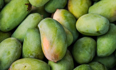 Fresh organic mango fruits in the market