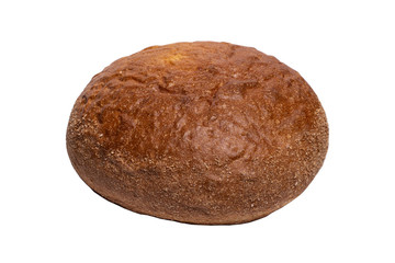 Fresh wheat bread on white background
