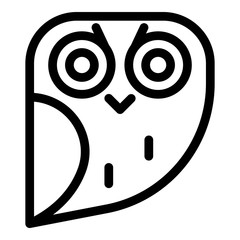 Fat owl icon. Outline fat owl vector icon for web design isolated on white background