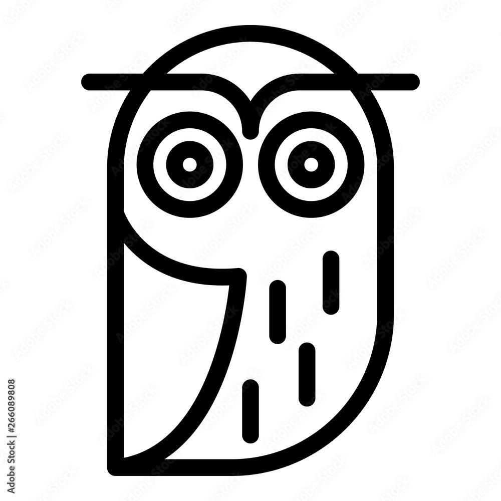 Poster old owl icon. outline old owl vector icon for web design isolated on white background