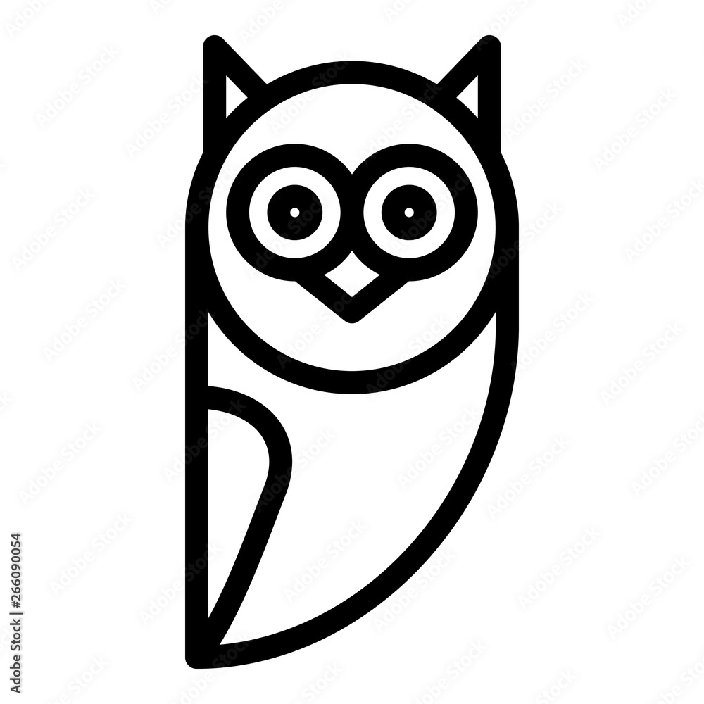 Aufkleber wise owl icon. outline wise owl vector icon for web design isolated on white background