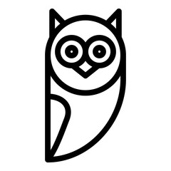 Wise owl icon. Outline wise owl vector icon for web design isolated on white background