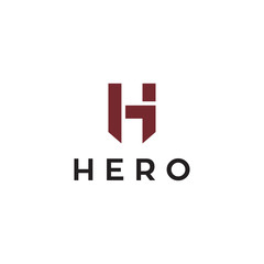 simple H letter logo design