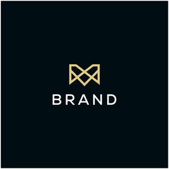 M abstract letter logo design