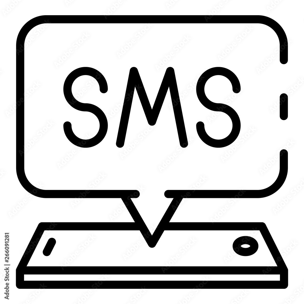 Poster smartphone incoming message icon. outline smartphone incoming message vector icon for web design iso