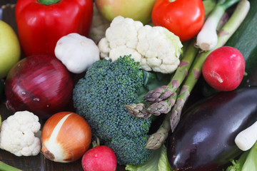 Various colorful vegetables for healthy, detox diet. Vegetarian food.