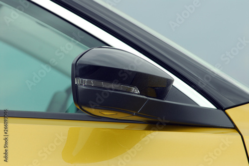 Side mirror with turn signal of a car