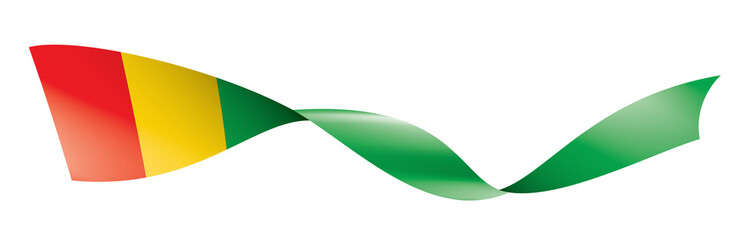 guinea flag, vector illustration on a white background