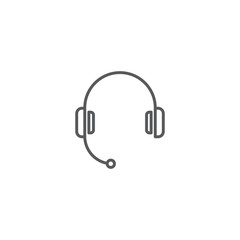 headset vector icon concept, isolated on white background