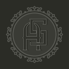 SIMPLE MONOGRAM INITIALS AS