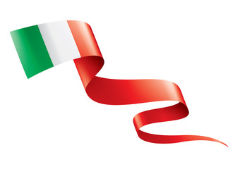 Italy flag, vector illustration on a white background.